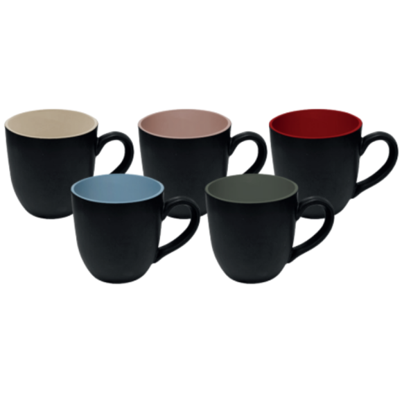 CANECA CERAMICA 150ML PRETA/COLOR