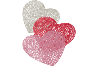 LUGAR AMERICANO PVC 36CM CORACAO