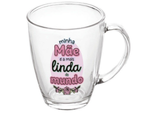 CANECA VIDRO 380ML ESTAMPAS 