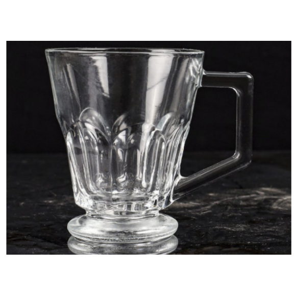 JOGO 3 CANECA VIDRO 175ML C/PÉ