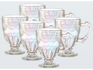 JOGO 6 CANECA VIDRO 190ML MILÃO FURTACOR