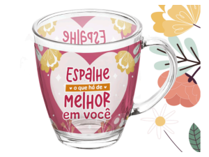 CANECA VIDRO 380ML ESTAMPAS 