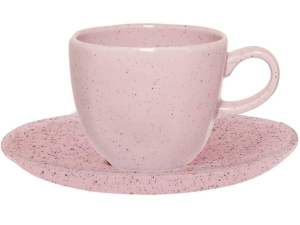 XICARA+PIRES PORCELANA 220ML RYO ROSA