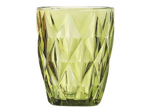 JOGO 6 COPO VIDRO 280ML DIAMOND VERDE