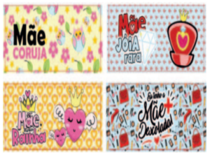 CANECA VIDRO 380ML ESTAMPAS 