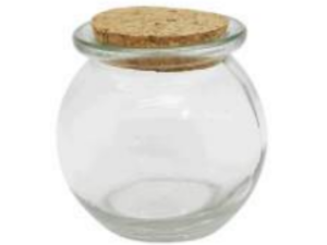 POTE VIDRO 200ML TP-CORTIÇA REDONDO