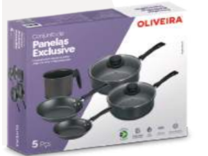JOGO 5 PANELA ALUM EXCLUSIVE GRAFITE
