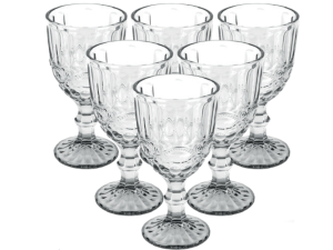 JOGO 6 TACA VIDRO 300ML ACQUA CLEAR