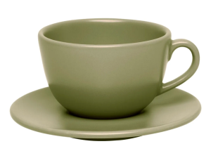 XICARA+PIRES PORCELANA OLIVA 200ML