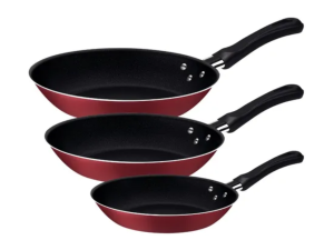 KIT 03 FRIGIDEIRA ALUM LINZ VERM/PRETA