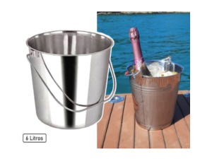 BALDE INOX 6,0L C/ALÇA