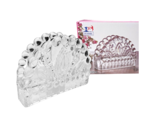 PORTA GUARDANAPO VIDRO 13X14CM