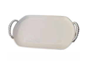 BANDEJA PLAST 32X22CM BRNCA ALCA PRATA