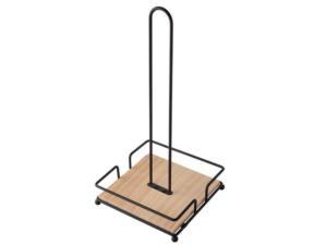 PORTA PAPEL-TOALHA FERR+BAMBU 15X30CM