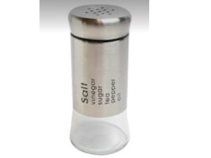SALEIRO/PIMENTEIRO INOX VISOR VIDRO