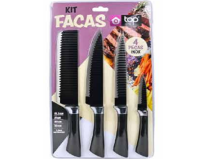 JOGO 4 FACA TUBARAO C/CUTELO