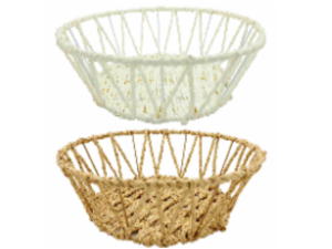 CESTA TRAMADA 25CM REDONDA 2-CORES