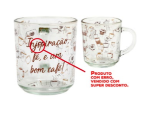 CANECA VIDRO 250ML FRASES