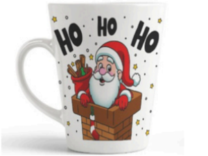 CANECA CERAMICA 290ML NATAL CONICA