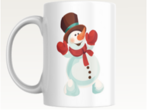 CANECA CERAMICA 150ML NATAL RETA