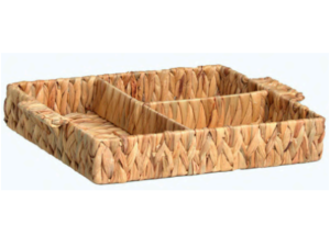 PORTA TALHER FIBRA 32X26CM NATURAL