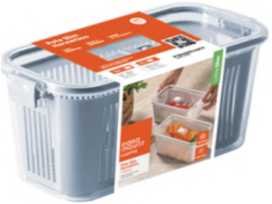 POTE ACRILICO SLIM 1700ML CINZA