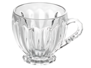 JOGO 6 XICARA VIDRO 205ML DIAMOND CLEAR