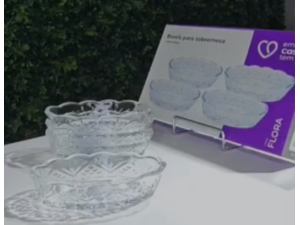 JOGO 4 BOWL VIDRO 175ML OVAL