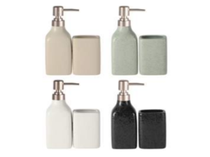 KIT 2 BANHEIRO CERAMICA LISO-QUAD 4-CORES