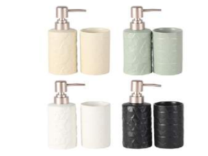 KIT 2 BANHEIRO CERAMICA REDONDO 4-CORES