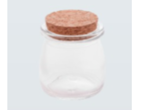 POTE VIDRO 100ML TP-ROLHA REDONDO