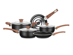 JOGO 5 PANELA CERAMIC-FLON GRAFITE