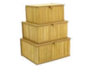JOGO 3 CESTA BAMBU C/TPA 5,6L/9,3L/12L