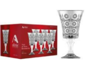 JOGO 6 TACA VIDRO 200ML REINASSENCE