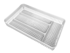 PORTA TALHER PLASTICO 4 DIVISÕES 27X17CM