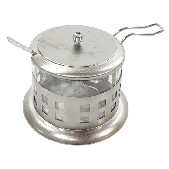 ACUCAREIRO VIDRO/INOX C/COLHER