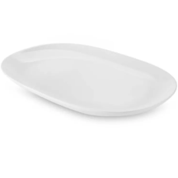 TRAVESSA MELAMINA 23X15CM OVAL BRANCA