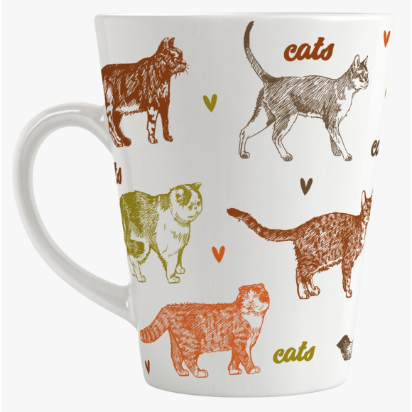 CANECA CERAMICA 290ML CATS