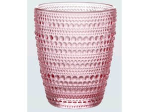 JOGO 6 COPO VIDRO 300ML PEROLA ROSA