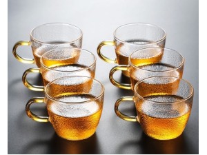 JOGO 6 XICARA VIDRO 110ML CRESPA