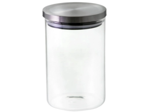 POTE VIDRO 1100ML REDONDO TAMPA-INOX HERMETICA