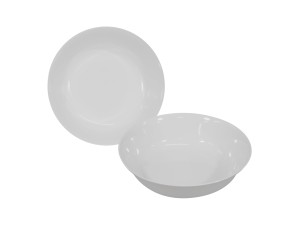 TIGELA MELAMINA 20CM BRANCA  955ML