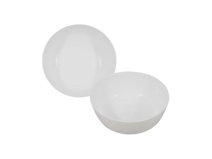 TIGELA BOWL MELAMINA 420ML BRANCA 12CM