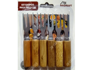 KIT 6 GARFINHO P/PETISCO CABO MADEIRA