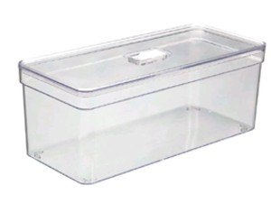 ORGANIZADOR ACRILICO 33X14X13CM C/TAMPA