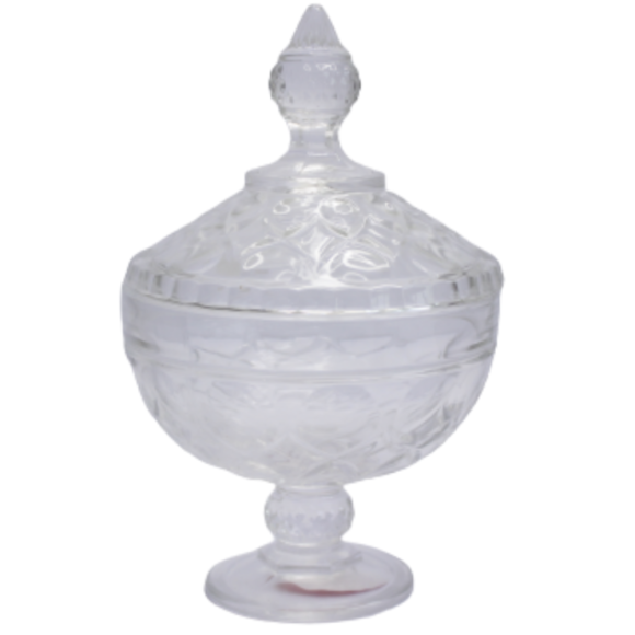 BOMBONIERE VIDRO VERMONTE CLEAR 24CM