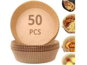 KIT 50 FORMA 20CM PAPEL AIR FRYER REDONDA