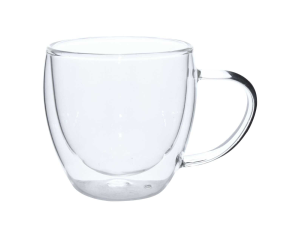 XICARA VIDRO 60ML PAREDE DUPLA