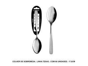 KIT 06 COLHER SBMESA TEXAS 17,8CM