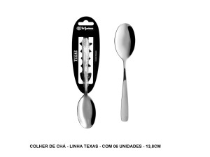 KIT 06COLHER CHA TEXAS 14CM